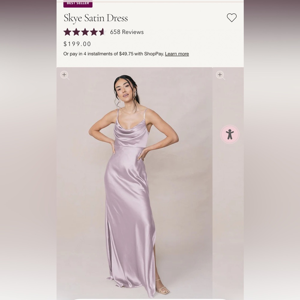 Revelry Lilac Satin Dress